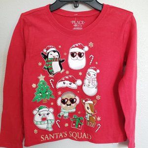Children's Place 'Santa's Squad' Long Sleeve Tee